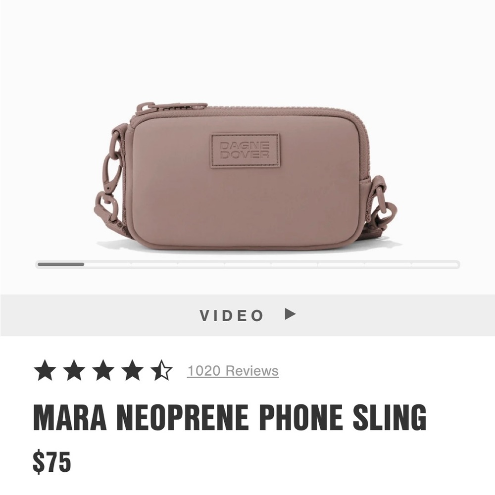 NWT Dadne Dover phone sling in Dune